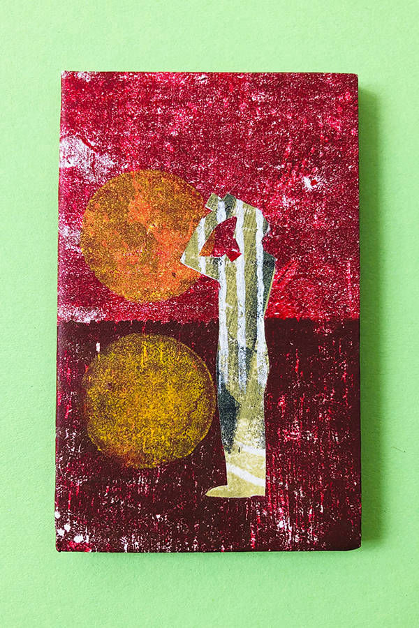 Holzschnitt/Collage von Anneliese Hirschvogl