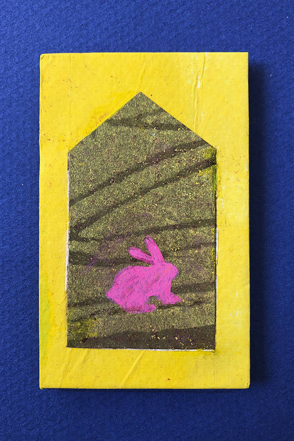 Holzschnitt/Collage von Anneliese Hirschvogl