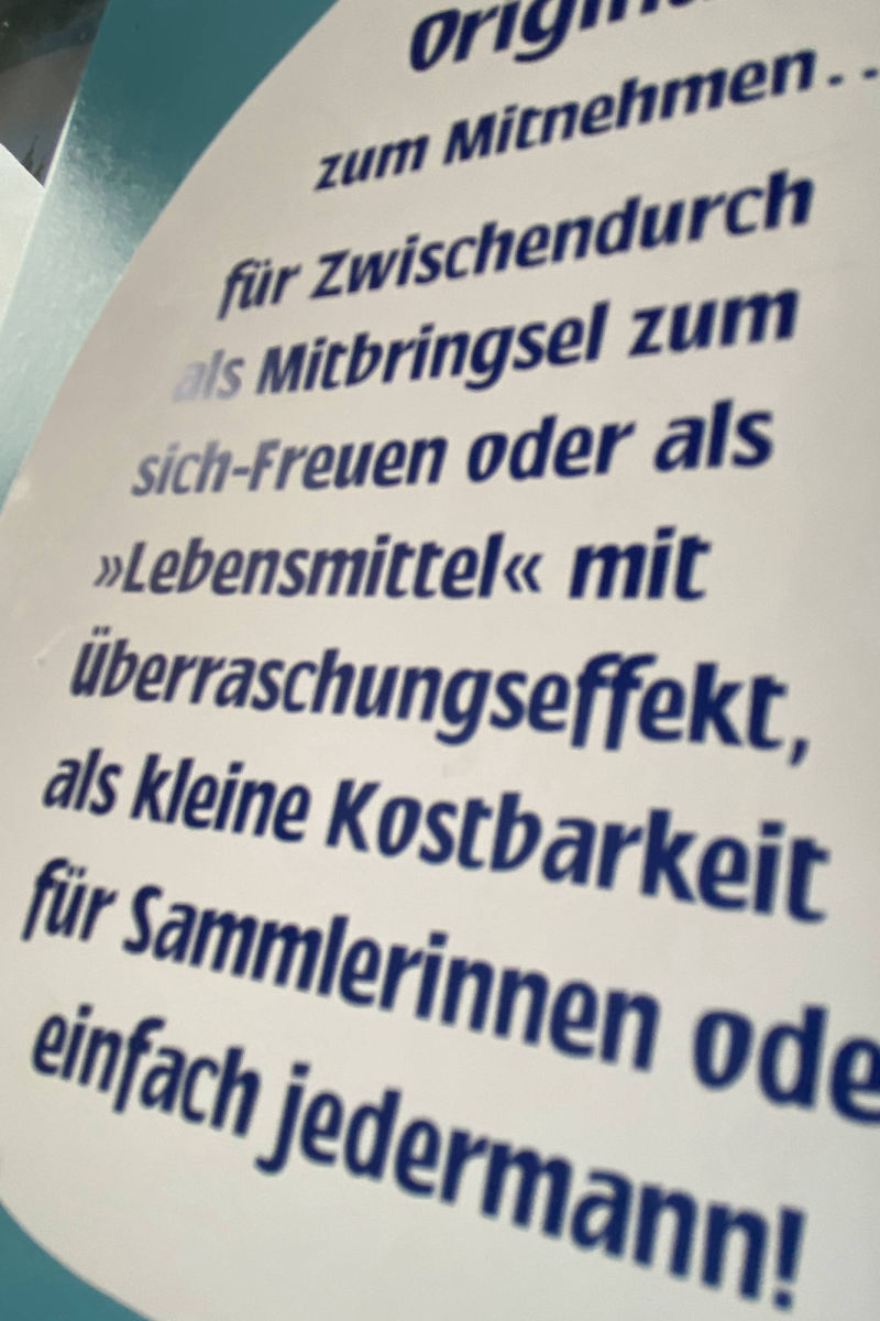 Beschriftung des Kunstautomaten