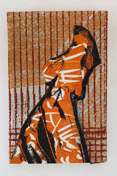 Holzschnitt/Collage von Anneliese Hirschvogl