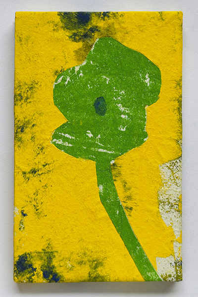 Holzschnitt/Collage von Anneliese Hirschvogl