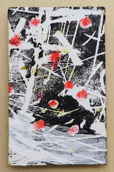 Holzschnitt/Collage von Anneliese Hirschvogl