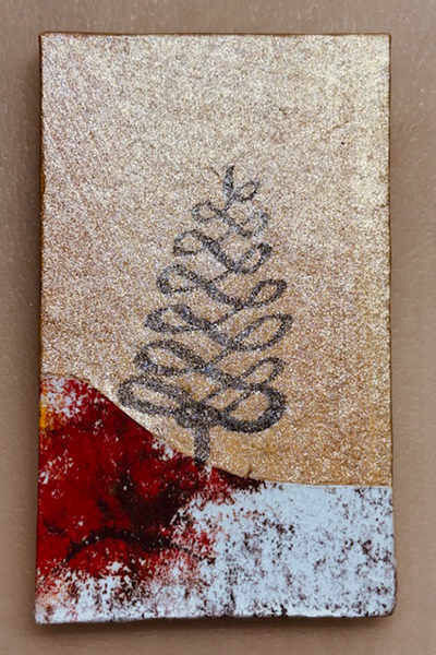 Holzschnitt/Collage von Anneliese Hirschvogl