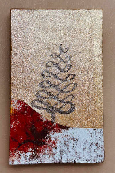 Holzschnitt/Collage von Anneliese Hirschvogl