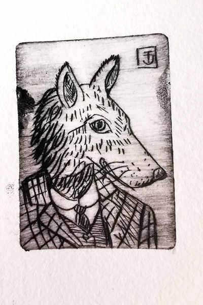 Radierung von Jo Thoma