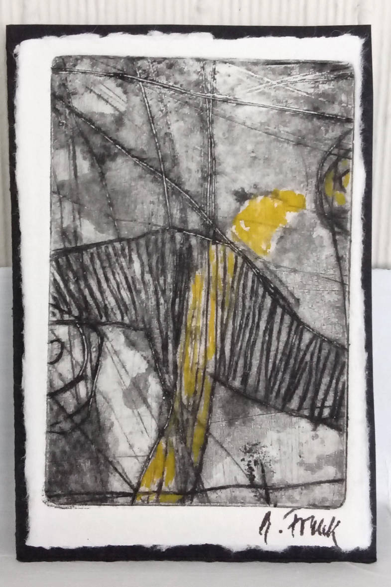 Farbige Radierung von Gisela Frank