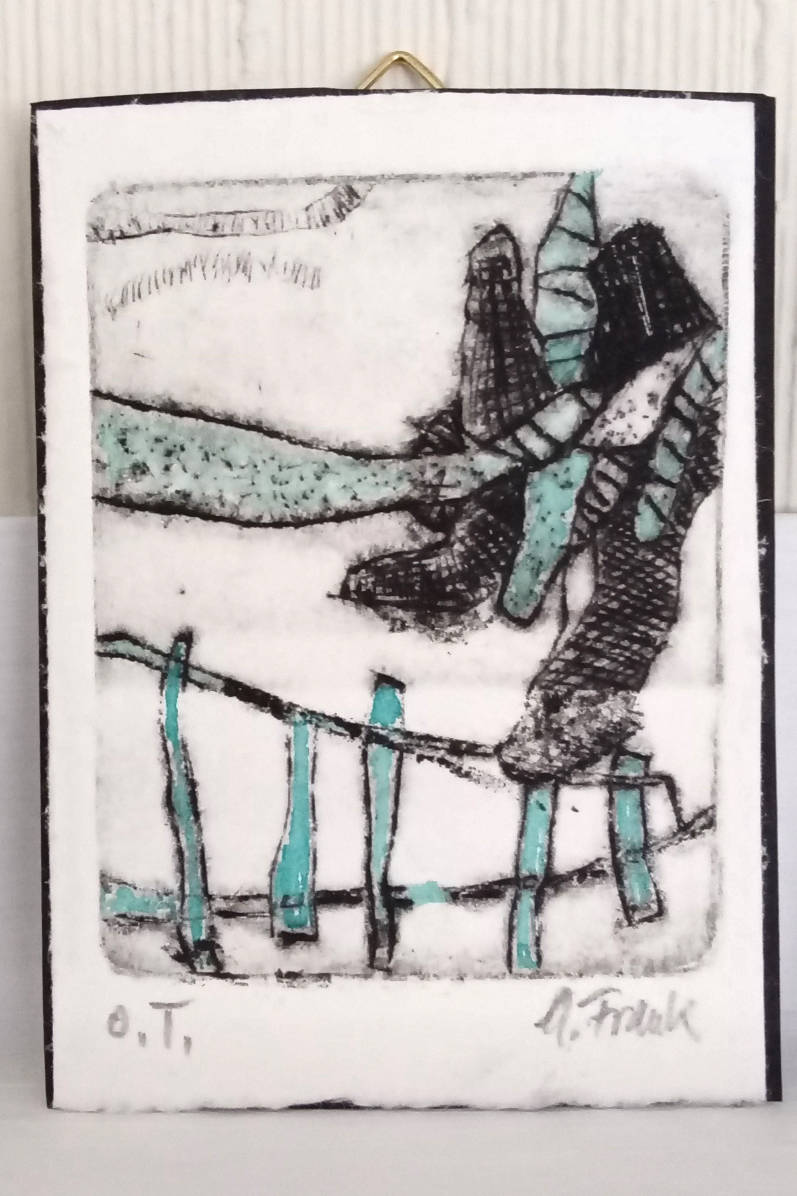 farbige Radierung von Gisela Frank