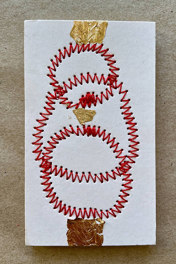 Näharbeit mit Gold von Katinka Molde