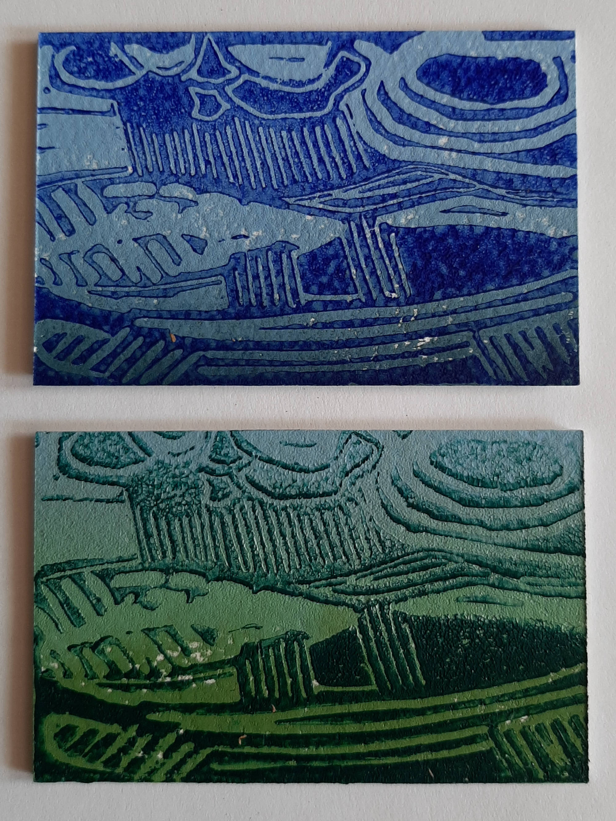 farbige Linolschnitte von Liliana Messmer