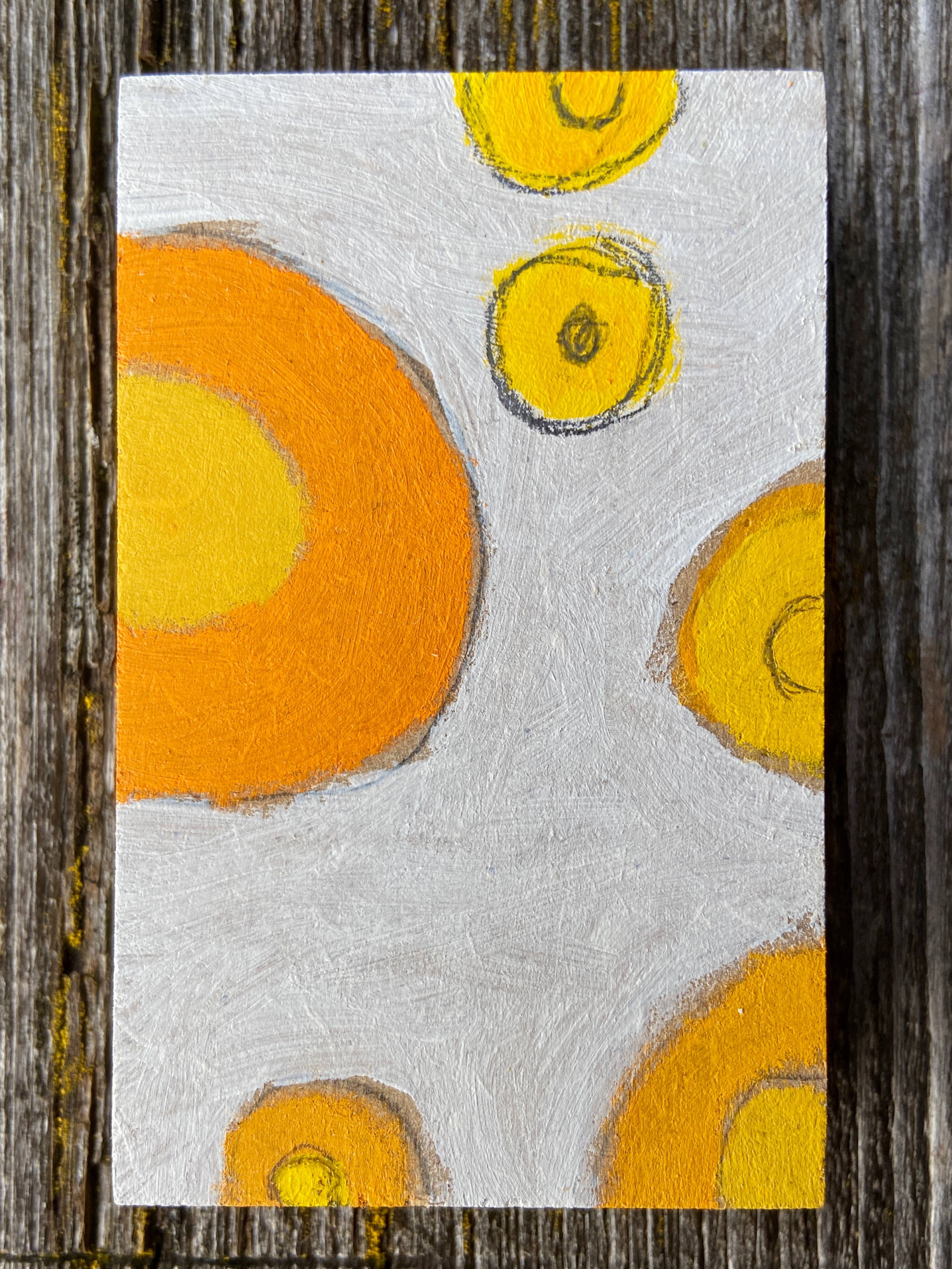 Malerei auf Holz von Katinka Molde